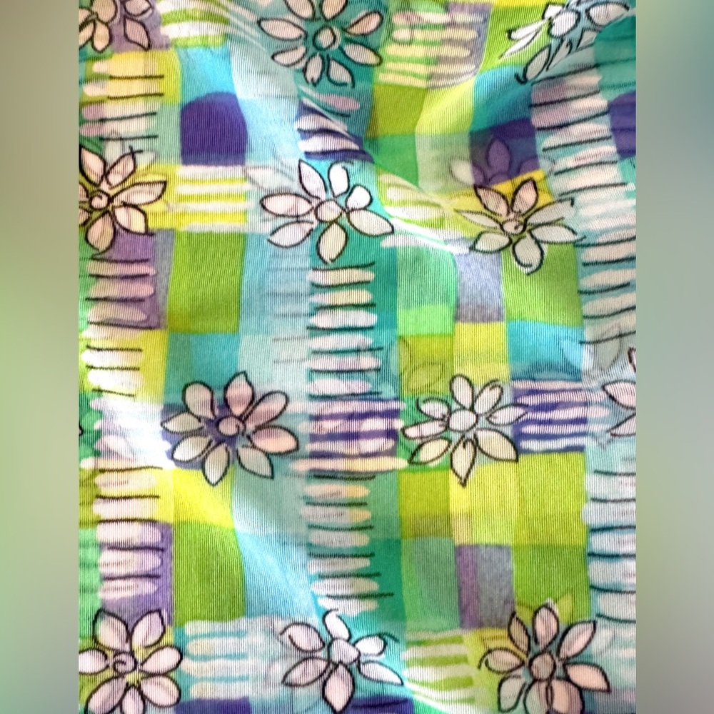 Floral Patterned Swim Sarong Size OS - Picture 3 of 3